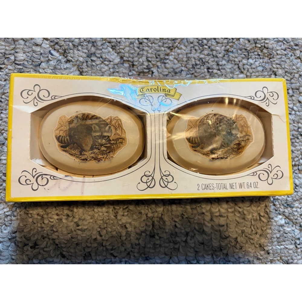 Vintage Carolina critters raccoon soap cottagecore